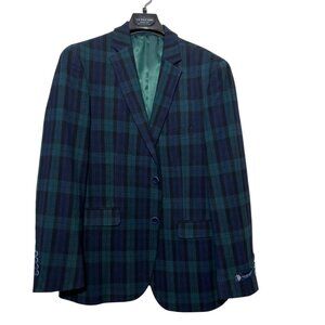 U.S. Polo Assn. Academia Professor Tartan Plaid Blazer Grandpa Logo Money 40R